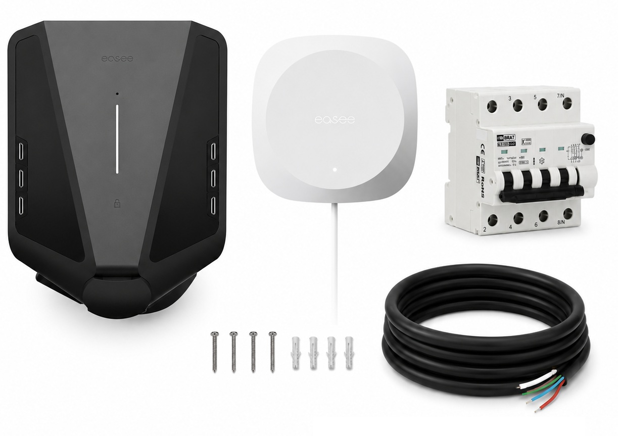 Easee Charge Max (22kW) type 2 MID zwart pakket inclusief P1-equalizer en installatie