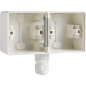 hydro opbouwbak 2 voudig horizontaal met 1x m20 in