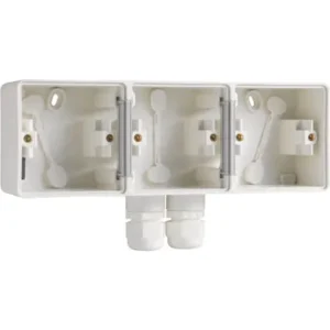 hydro opbouwbak 3 voudig einddoos horizontaal met