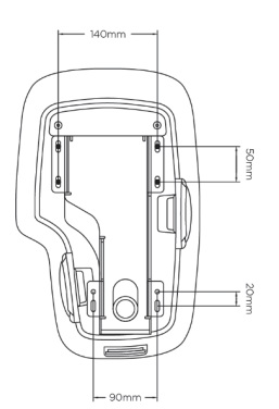 rolec zura rolec3046b technical drawing back